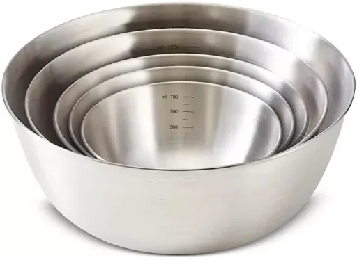 Art & Cook 5-Piece Nesting Stainless Steel Mixing Bowl Set