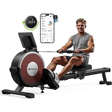 MERACH Magnetic Resistance Rowing Machine w/ 16 Levels