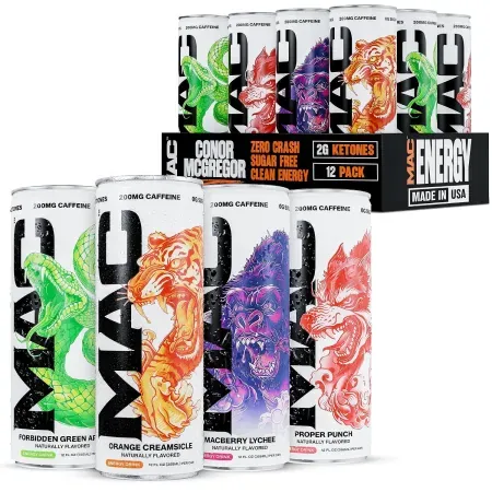 12-Pack MAC Energy by Conor McGregor 4-in-1 Sugar Free Energy Drink