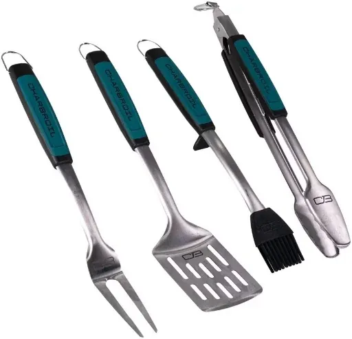 Char-Broil 4pc Comfort Grip Tool Heat Resistance Grill Cookware Set