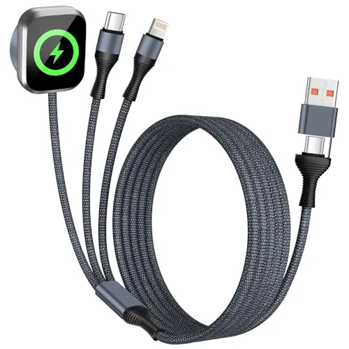 3in2 Multi Charging Cable AC to C+L+iWatch