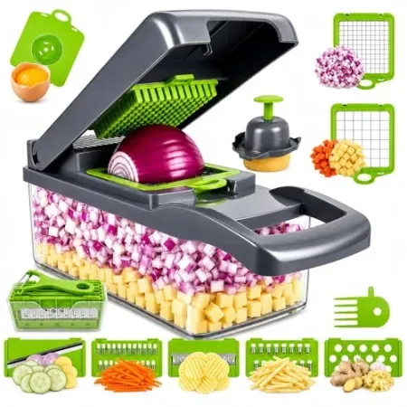 KittBabby Onion Dicer & Mandoline Slicer with Container