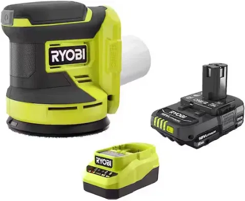 RYOBI ONE+ 18V Cordless 5 in. Random Orbit Sander with 2.0 Ah Battery and Charger Kit