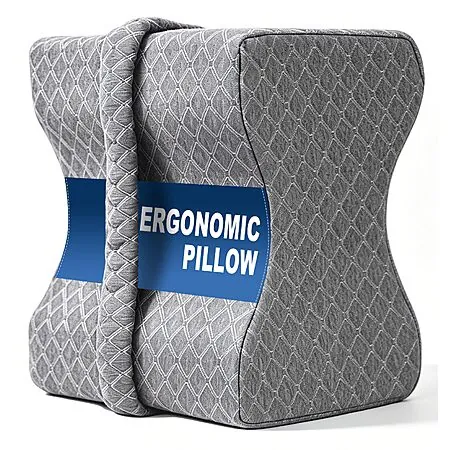 Prime Members: 10.5" UJPFEO Memory Foam Knee Pillow for Side Sleepers w/ Strap