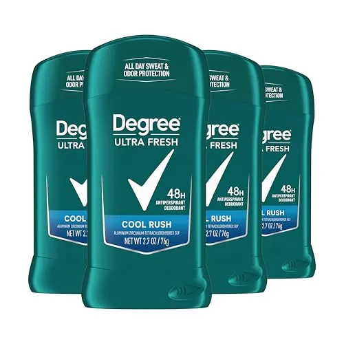 Degree Men Ultra Fresh Antiperspirant Stick, Cool Rush (4 Pack, 2.7 oz)
