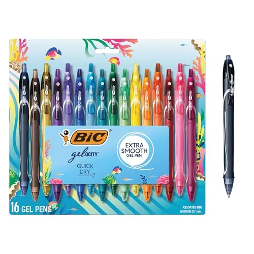 BIC Gelocity Ocean-Themed Gel Pen 16-Pack