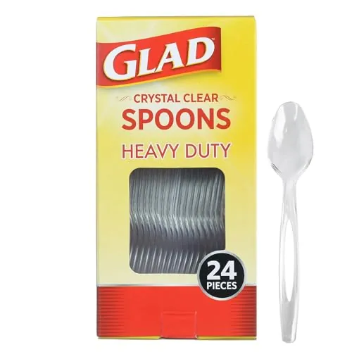 Glad Disposable Plastic Spoons 24-Pack