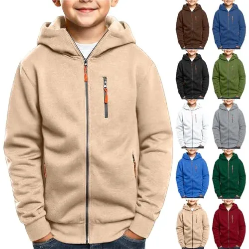 Kids Zip Up Hoodie - Ages 4-15