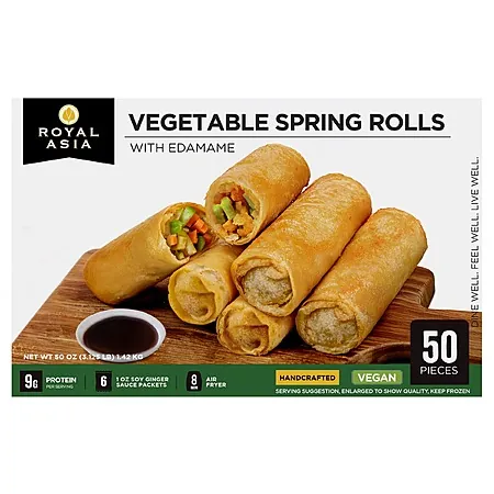 Costco Members: 50-ct Royal Asia Vegetable Spring Rolls w/ Soy Ginger Sauce
