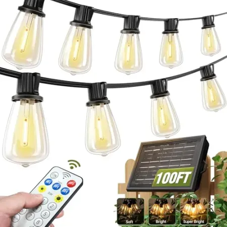 100-Feet Skoiuc Outdoor Solar String Lights