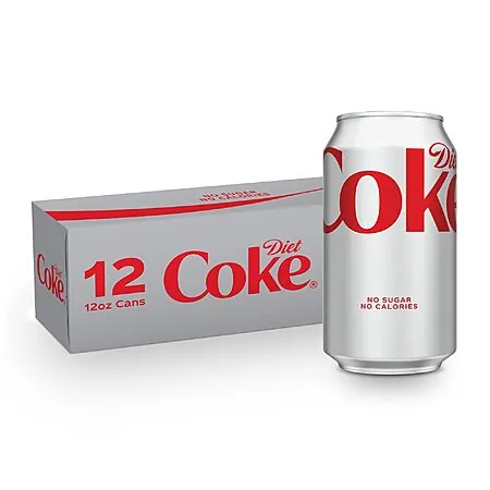 12-pk 12-oz Diet Coke Soda Soft Drink Cans