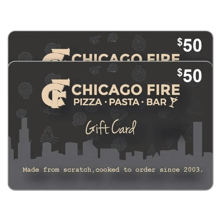 Two Chicago Fire Pizza $50 Gift Cards ($100 Value)