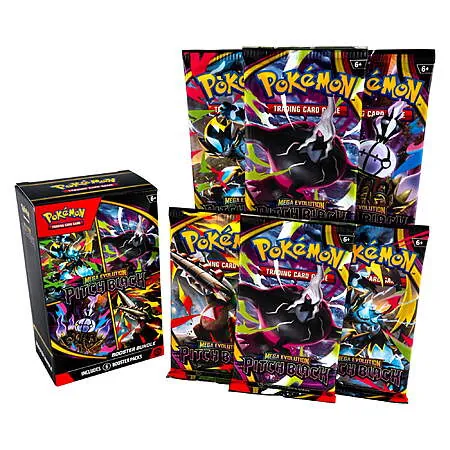 Pokemon Trading Card Game: 6-Pk Mega Evolution: Pitch Black Booster Pack Bundle