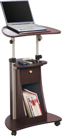 Techni Mobili Sit-to-Stand Rolling Adjustable Storage Medical Laptop Computer Cart