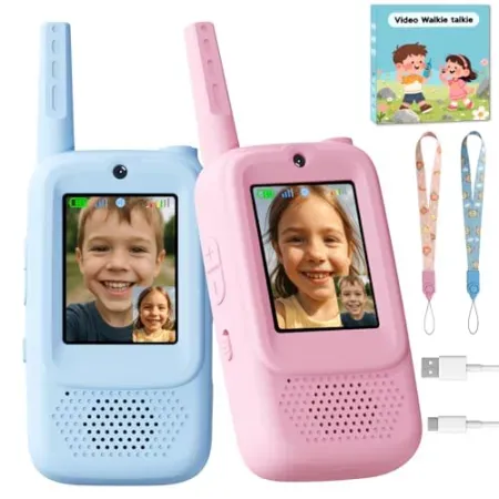 2-Pack ANBURI Handheld Rechargeable Kids' Video Walkies Talkies