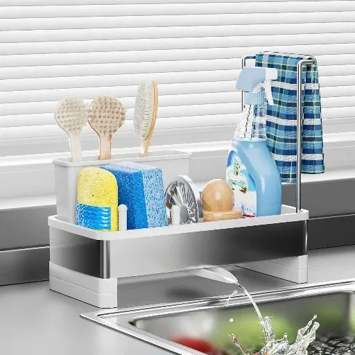 Ewaiira 9.8" Stainless Steel Sink Caddy