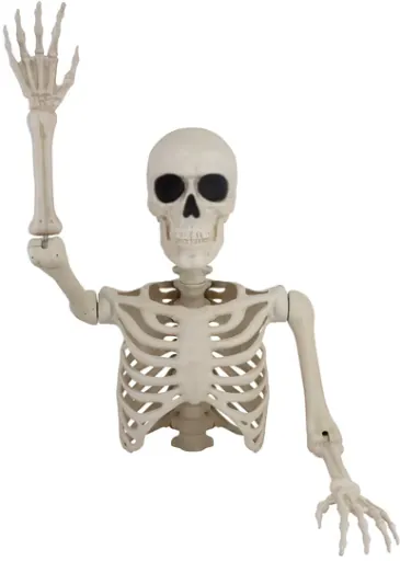 Walmart Skeleton Groundbreaker Halloween Decoration, Ivory, 46"