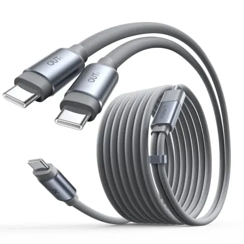 LISEN 140W 2-in-1 USB-C Multi Charging Cable
