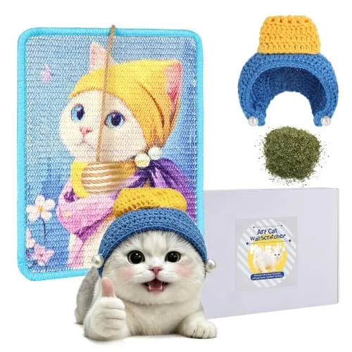 Sisal Art Cat Scratcher Wall-Mountable Cat Scratching Board