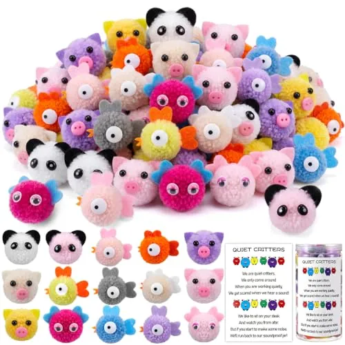 Quiet Critters Classroom Set with Jar 60-Piece