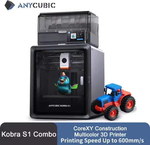 Anycubic Kobra S1 Combo 3D Printer 600mm/s CoreXY Multi-Color