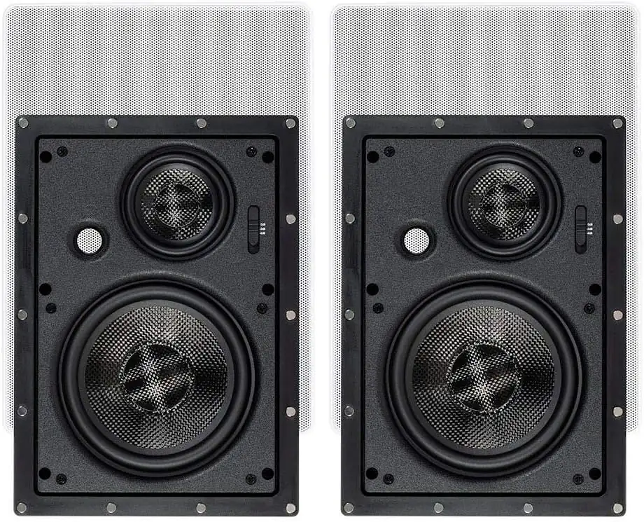 Monoprice Alpha Series 6.5" 3-Way In-Wall Speaker Pair