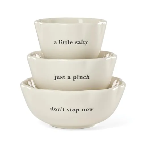 Kate Spade New York What A Treat Porcelain Stacking Bowl Set (6, 10, & 12-oz)