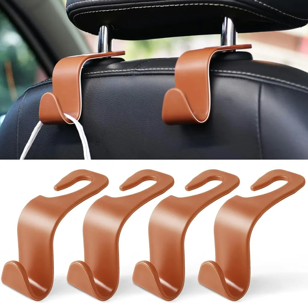 Car Seat Headrest Hook Organizer 4-Pack