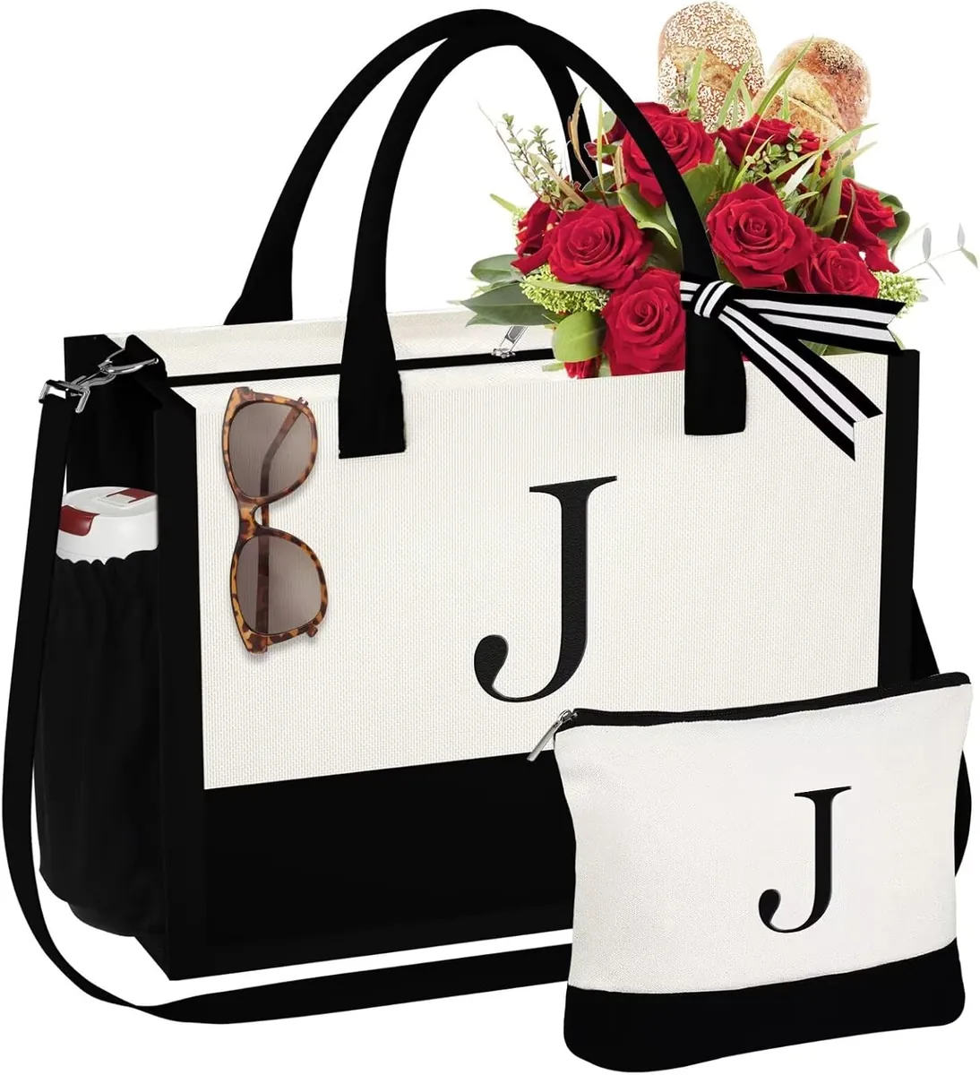 Personalized Initial Canvas Tote