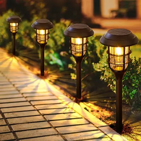 8-Pack LETMY Outdoor Solar Pathway LED Lights