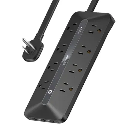 Anker 12-in-1 USB-C / USB-A Surge Protector w/ Flat Plug, 5' Cord
