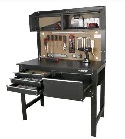 WORKPRO 2-in-1 48" Workbench and Cabinet Combo w/ Light