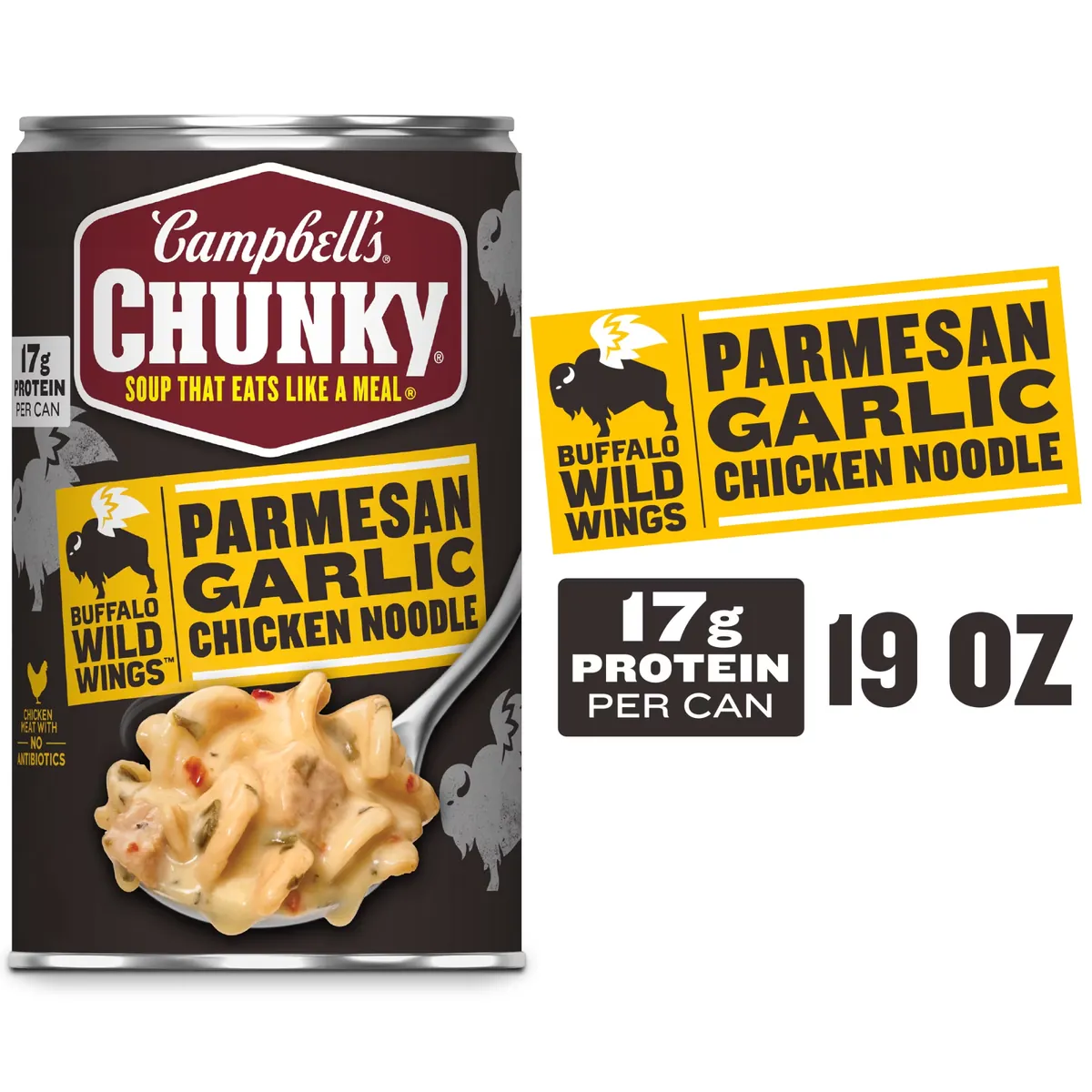 Campbell's Chunky Buffalo Wild Wings Parmesan Garlic Chicken Noodle Soup, 18.8 oz