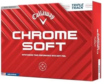 12-Pk Callaway Chrome Soft '24 Golf Ball (Triple Track White)