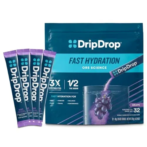 DripDrop ORS Electrolyte Powder 32-Count
