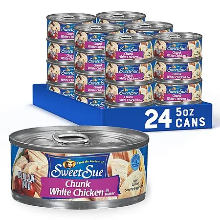 Select Amazon Accts: 24-Pk 5oz. Sweet Sue Canned Chunk White Chicken in Water