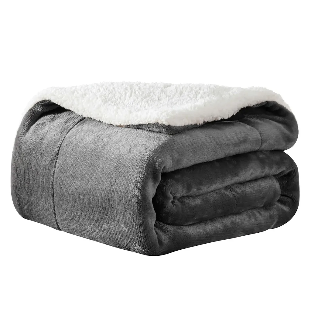 Sherpa Fleece Throw Blanket