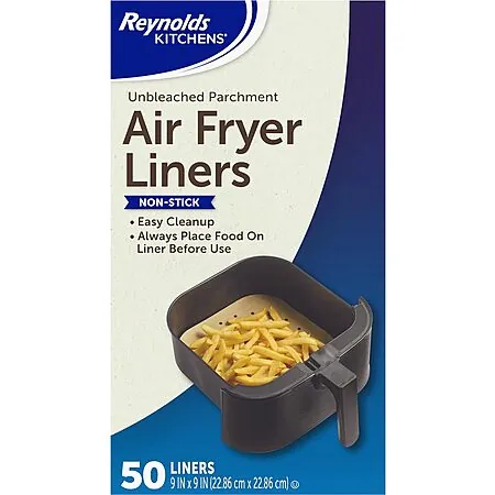 Select Accts: 50-Ct Reynolds Kitchens 9" x 9" Unbleached Parchment Air Fryer Liners