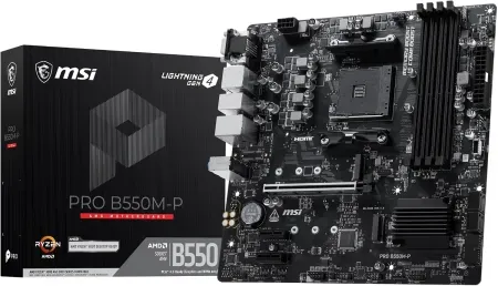 MSI PRO B550M-P AM4 AMD B550 Micro ATX Motherboard