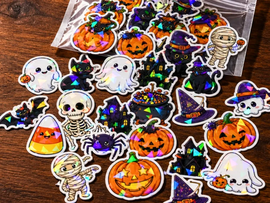 Halloween Vinyl Waterproof Stickers 100-Count