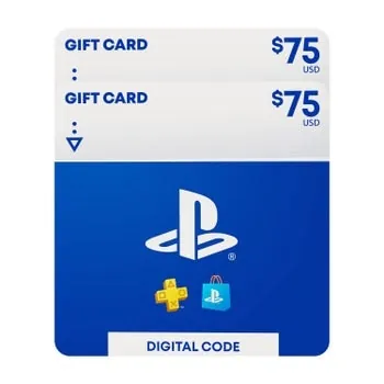 Two $75 Sony PlayStation Gift Cards