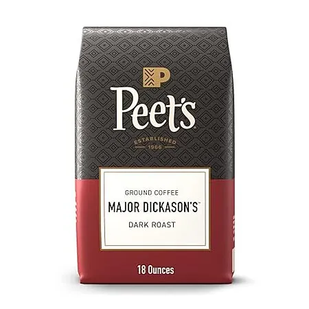 Select Accts: 18-oz Peet's Dark Roast Ground Coffee (Major Dickason's Blend)
