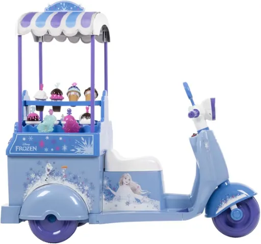 Huffy 6V Disney Frozen Ice Cream Kart Ride-On, Ages 3-7, Purple