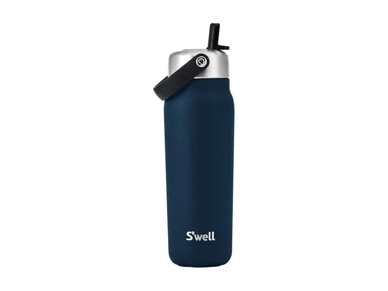 S'well Recycled Stainless Steel Explorer Insulated Water Bottle w/ Flip Straw Lid 32-Oz