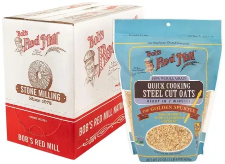 4-Pack 22oz Bob's Red Mill Quick Cooking Steel Cut Oats