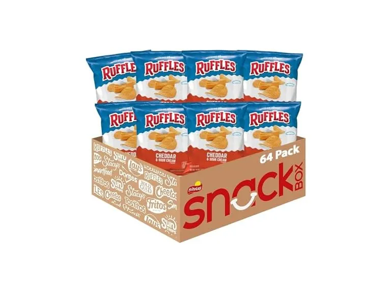 Ruffles Cheddar & Sour Cream Flavored Potato Chips 64-Pack