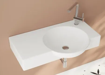 DeerValley Modern Wall-Mount 30"x18" Bathroom Sink