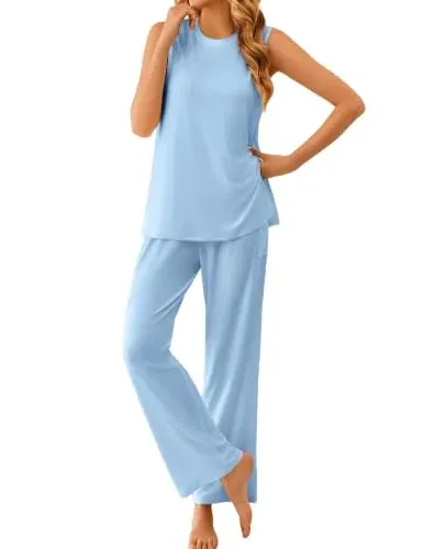 Ekouaer Women 2 Piece Casual Lounge Set