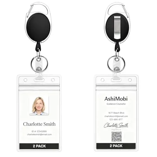 Retractable Badge Holder Reel Clip Detachable