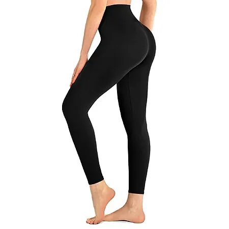 Walifrey Women's High-Waisted Yoga Leggings (Black)